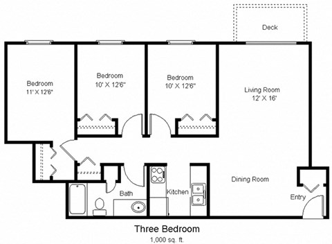 3 Bedroom Floor Plan